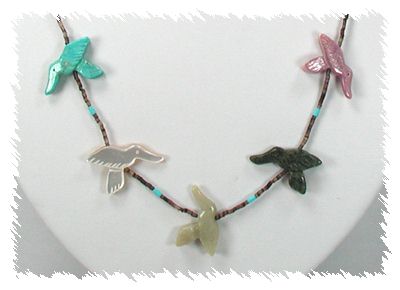 Navajo Heishi Fetish Necklace by Corrine Ramirez
