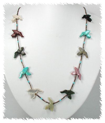 Navajo Heishi Fetish Necklace by Corrine Ramirez