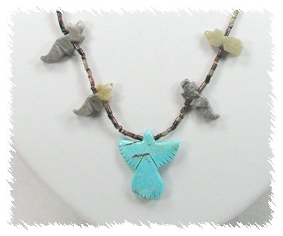 Navajo Heishi Fetish Necklace by Corrine Ramirez