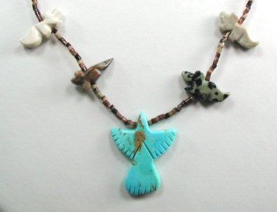 Navajo Heishi Fetish Necklace by Corrine Ramirez