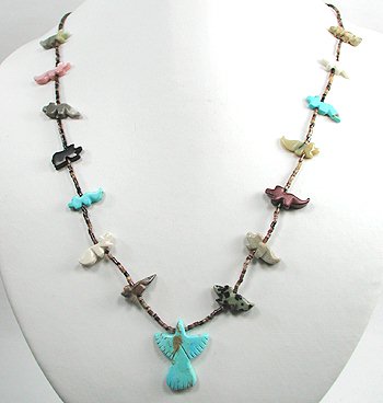 Navajo Heishi Fetish Necklace by Corrine Ramirez