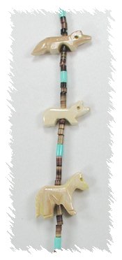 Navajo Heishi Fetish Necklace by Hector Goodluck