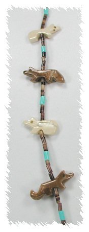 Navajo Heishi Fetish Necklace by Hector Goodluck
