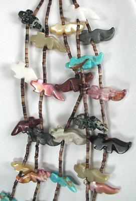 Navajo Heishi Animal Fetish Necklace