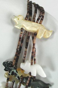 Navajo Heishi Animal Fetish Necklace