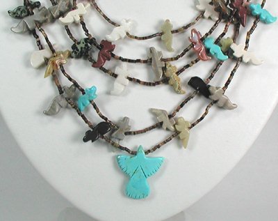 Navajo Heishi Animal Fetish Necklace