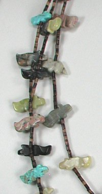 Navajo Heishi Animal Fetish Necklace