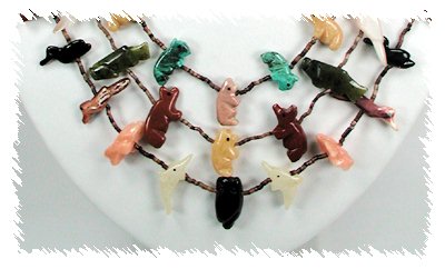 Navajo Heishi Fetish Necklace by Neil Thomas