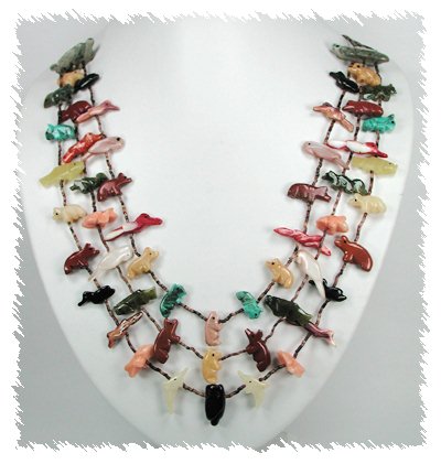 Navajo Heishi Fetish Necklace by Neil Thomas