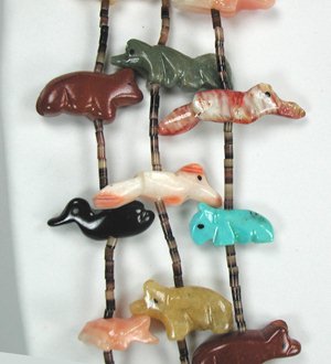 Navajo Heishi Fetish Necklace by Neil Thomas