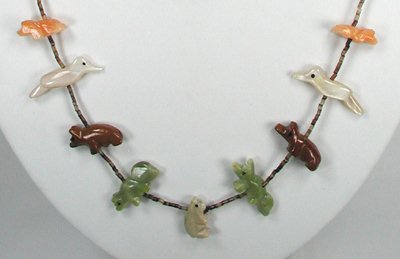 Navajo Heishi Fetish Necklace by Neil Thomas