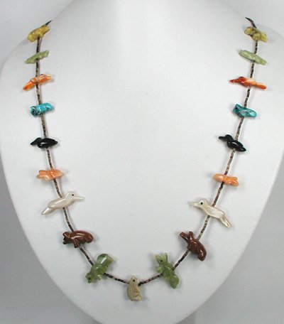 Navajo Heishi Fetish Necklace by Neil Thomas