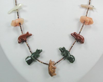 Navajo Heishi Fetish Necklace by Neil Thomas