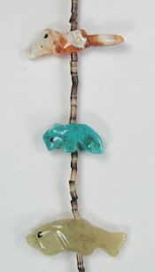 Navajo Heishi Fetish Necklace by Neil Thomas
