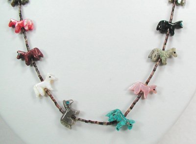 Navajo  Horse Fetish Necklace