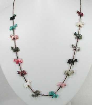 Navajo  Horse Fetish Necklace
