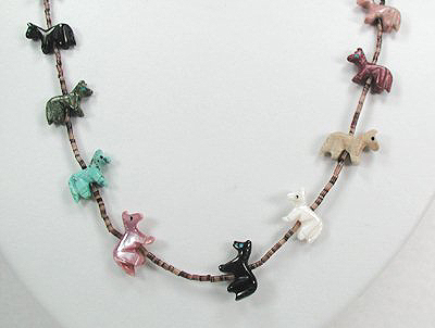 Navajo  Horse Fetish Necklace