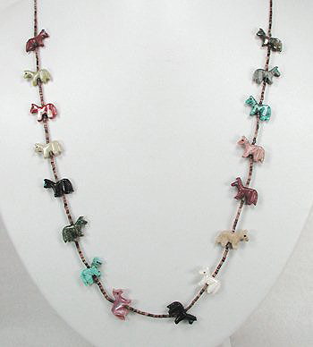 Navajo  Horse Fetish Necklace