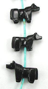 Navajo Heishi Horse Fetish Choker Necklace and Earrings