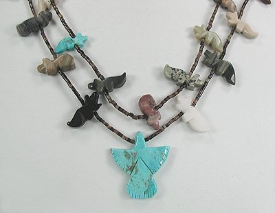 Navajo Heishi Horse Fetish Necklace