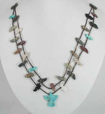 Navajo Heishi Horse Fetish Necklace