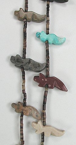Navajo Heishi Horse Fetish Necklace