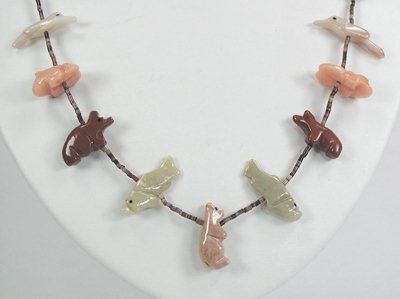 Navajo Heishi Fetish Necklace by Neil Thomas
