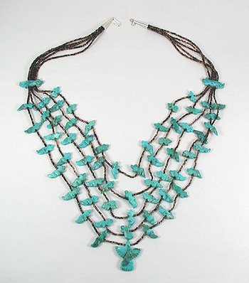 Navajo Heishi Animal Fetish Necklace