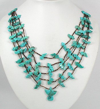 Navajo Heishi Animal Fetish Necklace