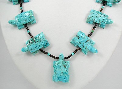 Navajo Turtle Fetish Necklace by Corrine Ramirez