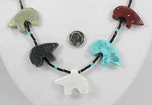 Navajo Heishi Fetish Necklace by Corrine Ramirez