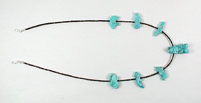 Navajo turquoise  animal Fetish Necklace by Corrine Ramirez