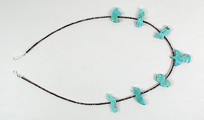 Navajo turquoise  animal Fetish Necklace by Corrine Ramirez