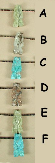 Navajo Animal Fetish Necklace with Thunderbird Drop