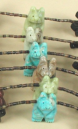 Navajo Animal Fetish Necklace with Thunderbird Drop