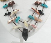Navajo Animal Fetish Necklace