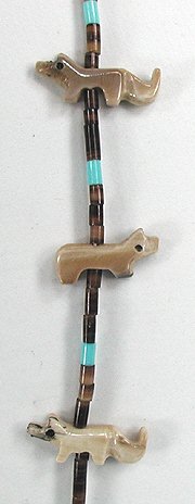 Navajo Heishi Fetish Necklace by Hector Goodluck