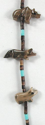 Navajo Heishi Fetish Necklace by Hector Goodluck