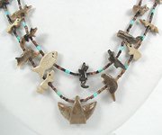 Navajo Animal Fetish Necklace