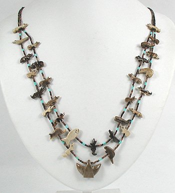 Navajo Heishi Fetish Necklace by Hector Goodluck