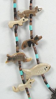 Navajo Heishi Fetish Necklace by Hector Goodluck