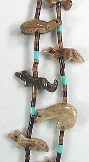 Navajo Heishi Fetish Necklace by Hector Goodluck