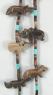 Navajo Heishi Fetish Necklace by Hector Goodluck