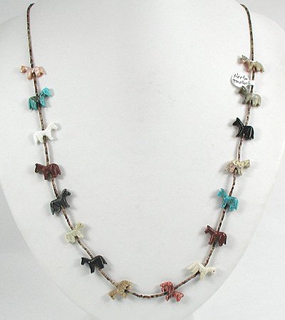 Navajo  Horse Fetish Necklace