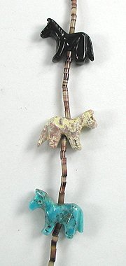 Navajo  Horse Fetish Necklace