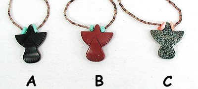 Navajo turquoise  thunderbiird Fetish Necklace by Corrine Ramirez