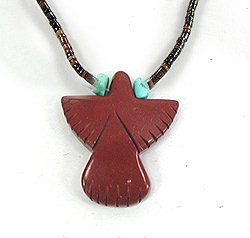Navajo turquoise  thunderbiird Fetish Necklace by Corrine Ramirez