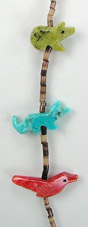 Native American Navajo  Animal  Fetish Necklace