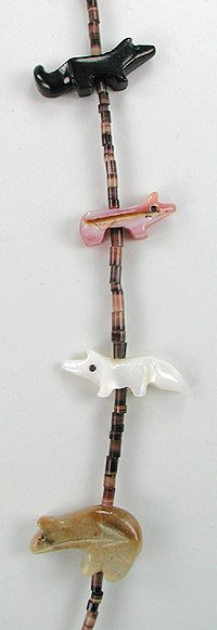Native American Navajo  Animal  Fetish Necklace