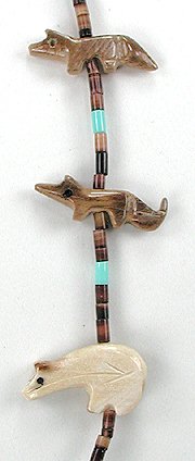 Navajo Heishi Fetish Necklace by Hector Goodluck